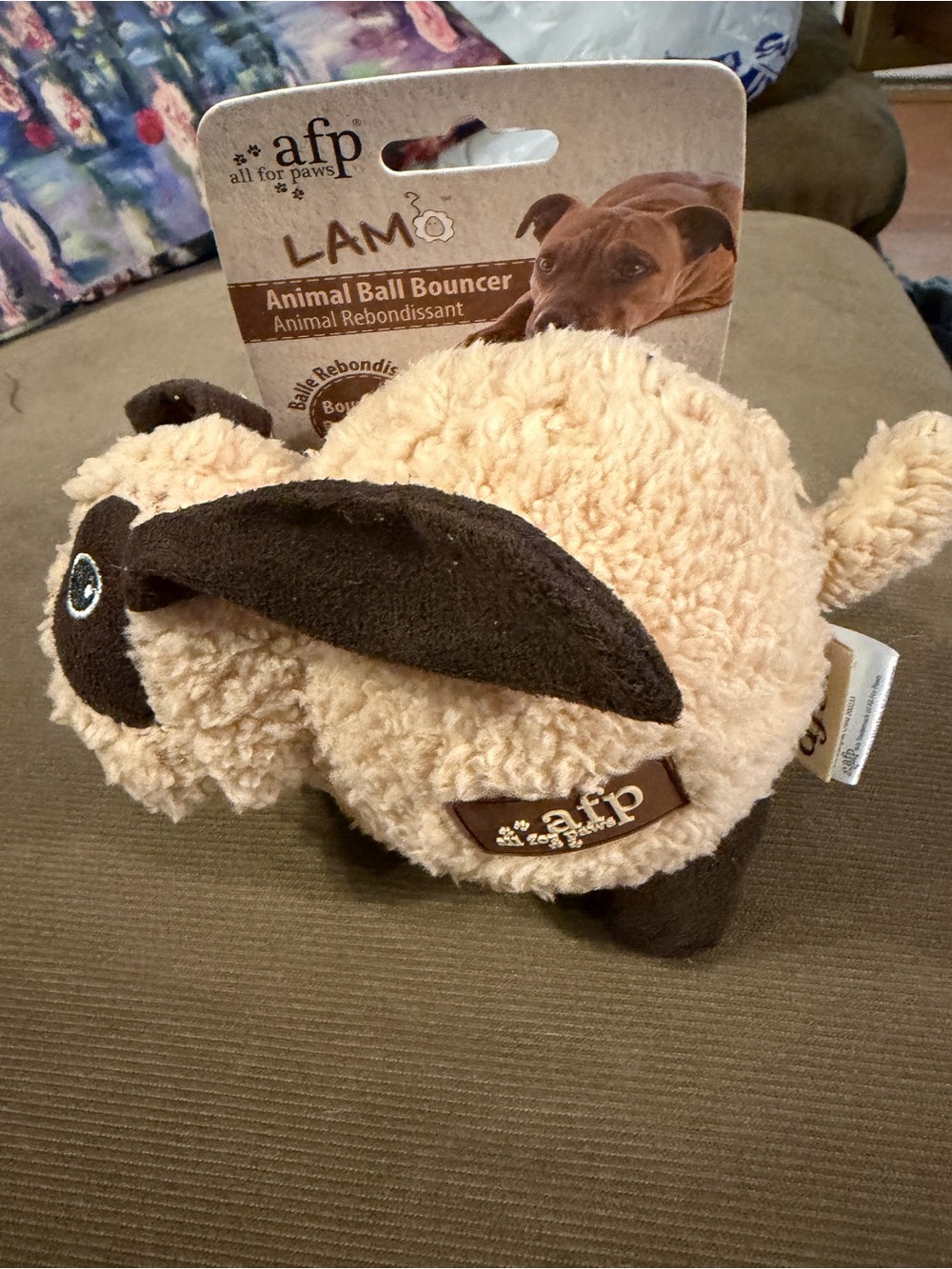 All for Paws LAM Dog Toy Animal Ball Bouncer with Squeaker Bouncing Ball Toy NEW